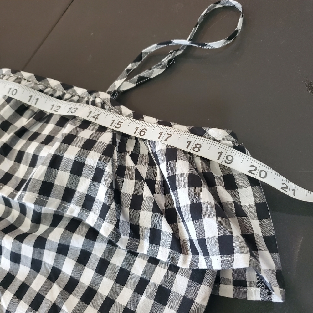 NWOT A New Day Off Shoulder Gingham Blouse Sz Med - Picture 4 of 6